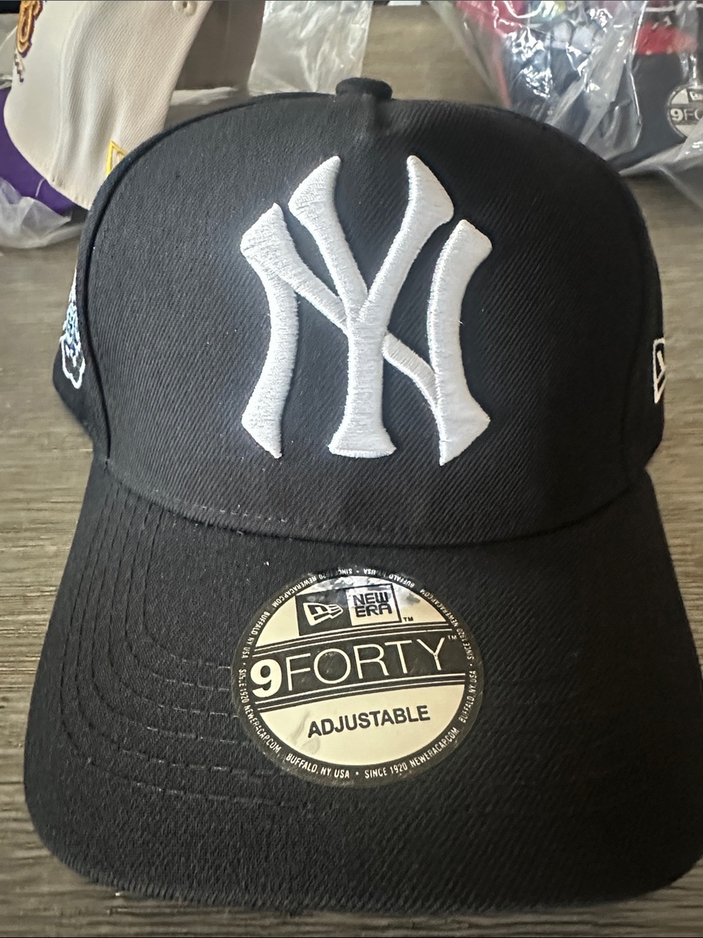 New Era Black Kids New York Yankees Adjustable Cap with White Logo
